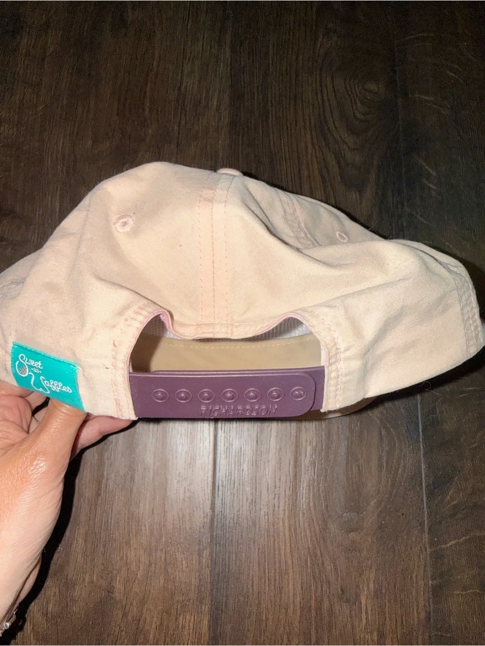 Light Pink Otterly Waffles in Washington State Patch Hat with Maroon Trim